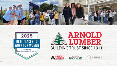 Arnold Lumber Recognized as a Best Place to Work for Women Main Image